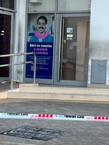 La sucursal baleada en Rosario
