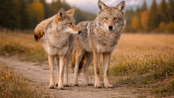 Los coyotes forman parejas de