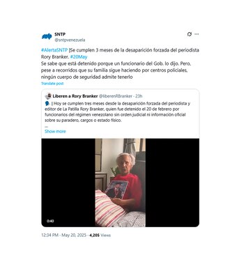 El mensaje del Sindicato Nacional