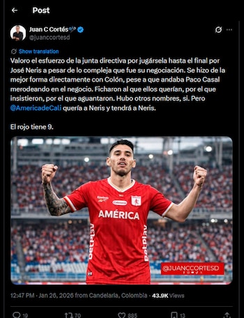 También confirmó que la llegada