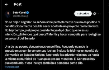 Beto Coral arremetió en contra