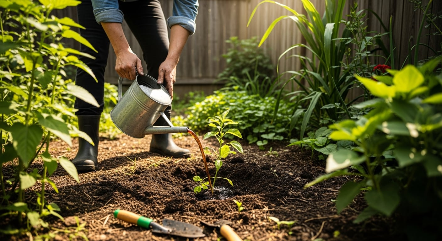 Mezclar café usado con cáscara de huevo aporta materia orgánica y carbonato de calcio al suelo, pero la dosis define si la enmienda sirve o perjudica la jardinería - (Imagen Ilustrativa Infobae)