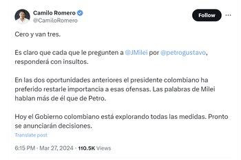 El embajador Camilo Restrepo arremetió