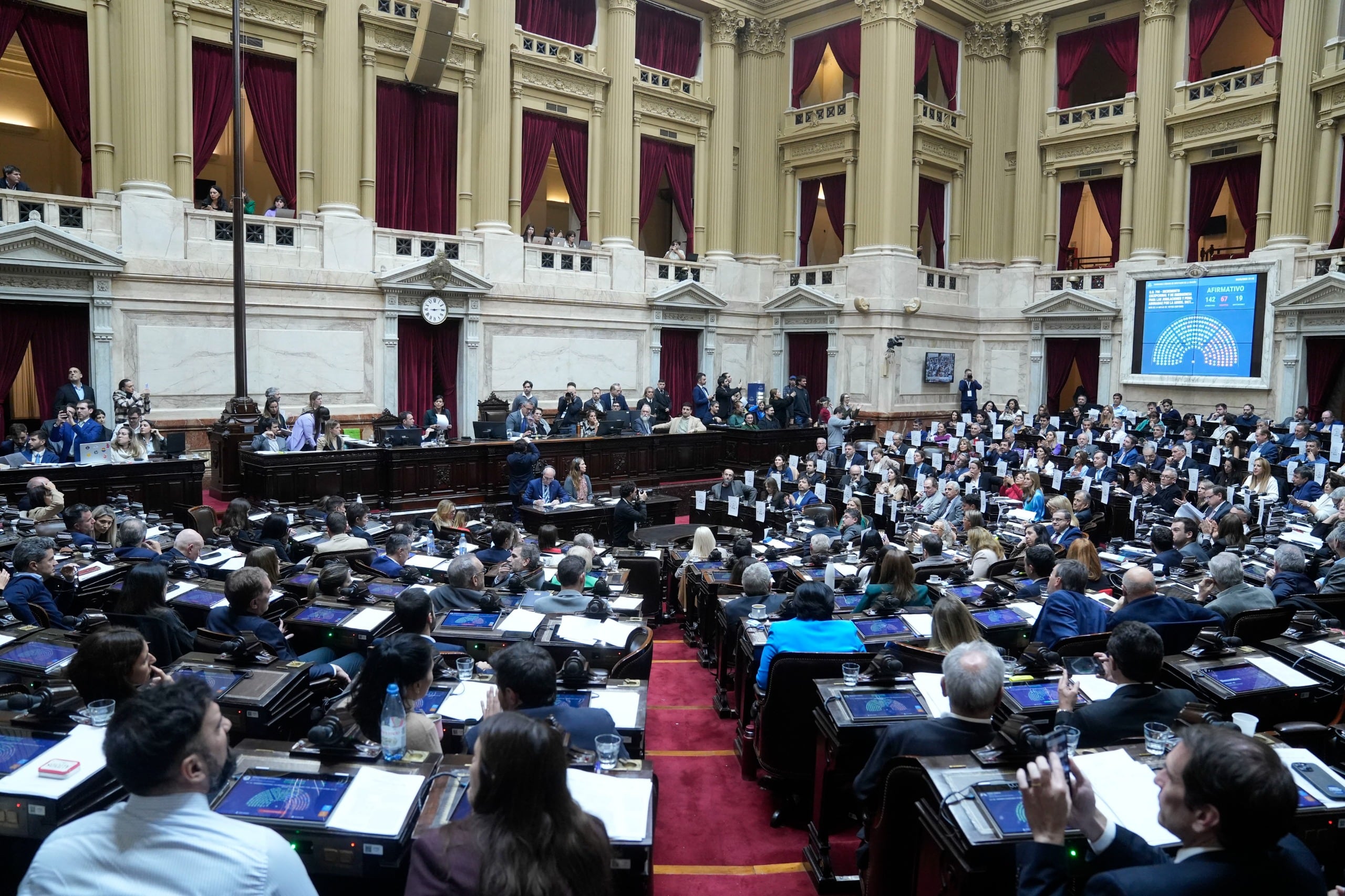 Imagen panorámica del recinto de la Cámara de Diputados