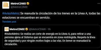 Suspenden servicio temporalmente en Línea