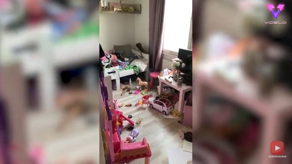 Una de las casas sucias que va a limpiar Auri Kananen (YOUTUBE/VIDELO - @AURIKATARIINA)