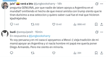 Así se celebró en Perú la épica remontada de Argentina ante Egipto