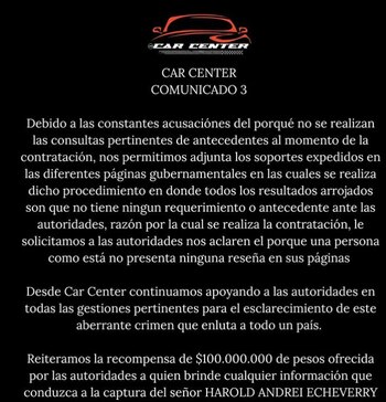 Pantallazo Instagram - créditos carcentercali/Instagram