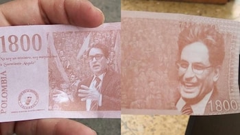 Billete de $1.800 con el