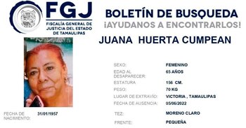 Desaparición de Doña Juanita en Tamaulipas