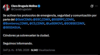 Clara Brugada informó a la