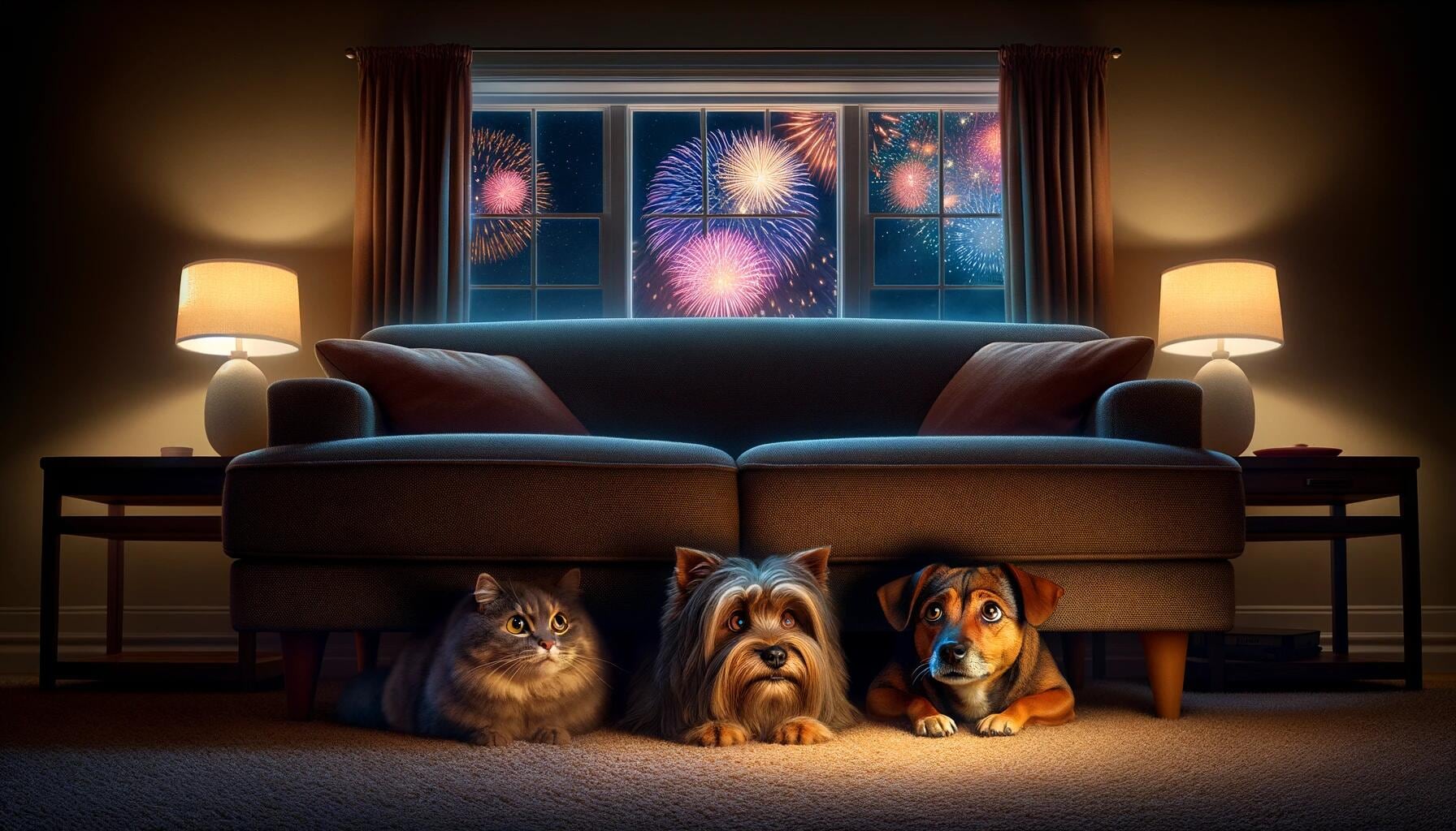 El 75% de los animales domésticos muestra miedo ante los fuegos artificiales, según un estudio de 2023 (Imagen Ilustrativa Infobae)