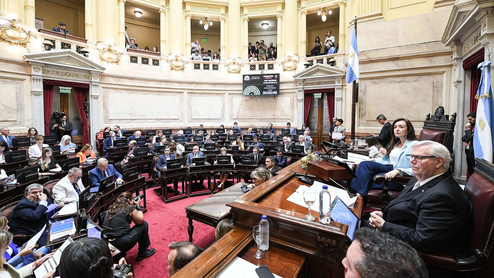 Sesión Pública Especial, el 26 de diciembre de 2025, en el Senado de la Nación, en Buenos Aires; Argentina. (Fotos: Santiago Pezzini / Comunicación Senado)