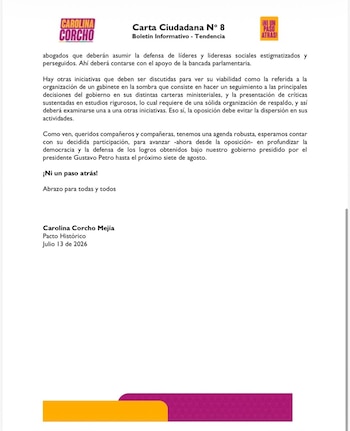 Carolina Corcho propone congreso fundacional y afiliación masiva para fortalecer la oposición - crédito @carolinacorcho/X