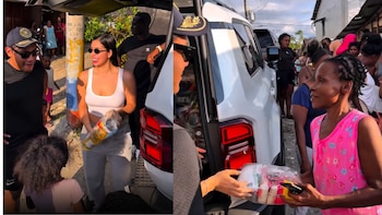 La entrega personal de insumos fue celebrada por los habitantes del Chocó, quienes destacaron la cercanía y el acompañamiento de los influencers - crédito @mariana.zapata13/ Instagram