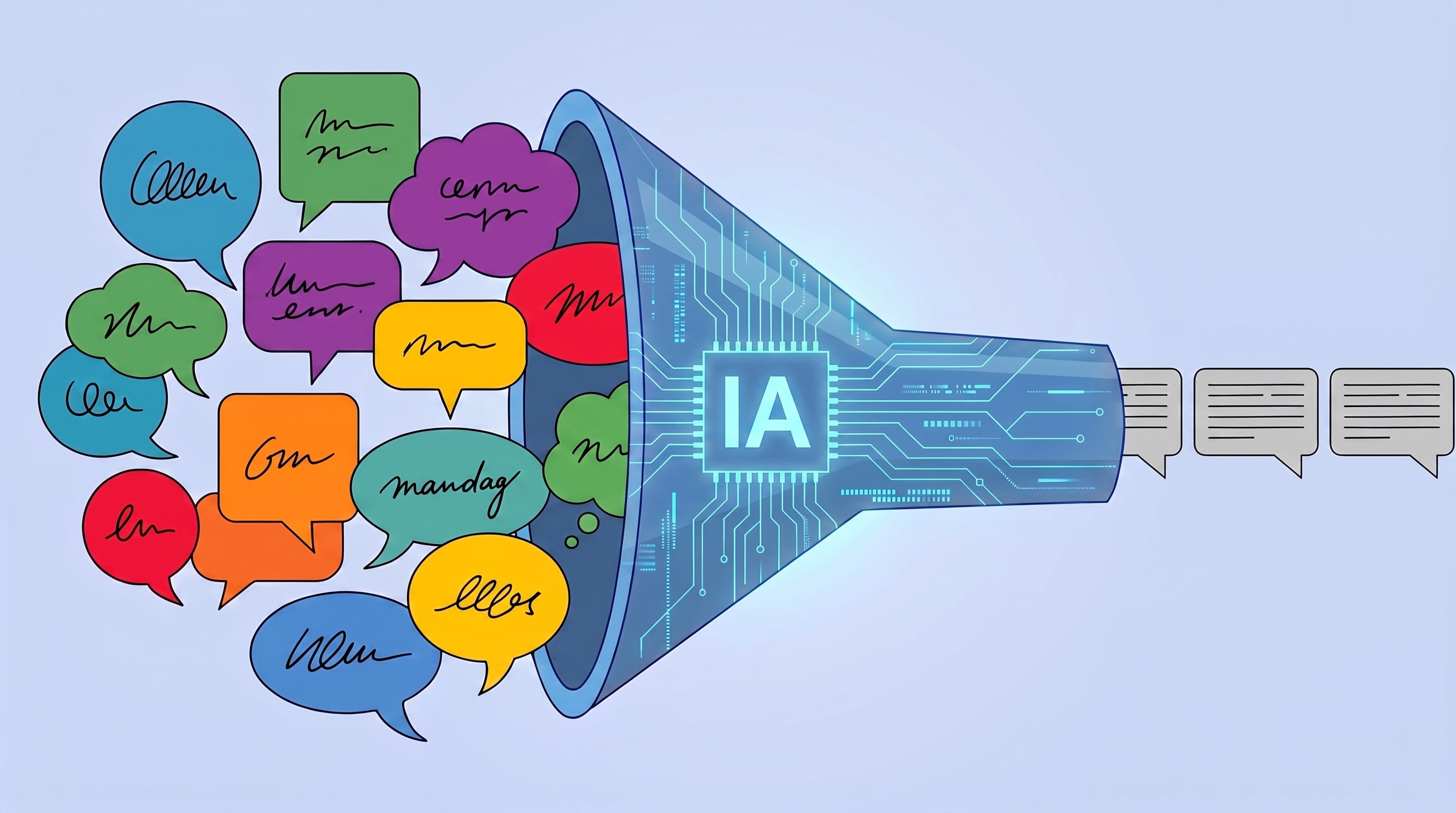 Un estudio de la Universidad del Sur de California detectó que la inteligencia artificial vuelve más parecida la escritura sin alterar casi el sentido de los textos (Imagen Ilustrativa Infobae)