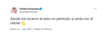 Cinthia Fernandez tuit