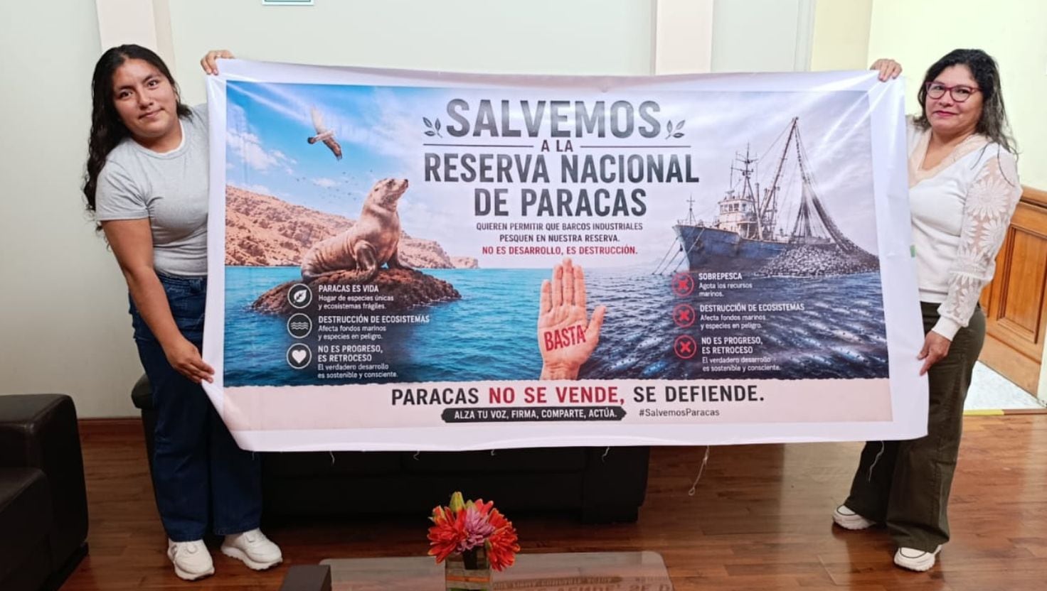 Colectivos en defensa de la reservad de Paracas llegan a la capital peruana.