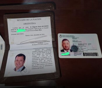 La documentación que llevaba Edgardo