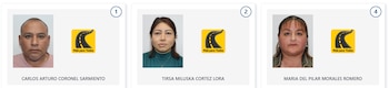 Tres retratos de candidatos peruanos: un hombre de tez morena y dos mujeres. Cada uno junto a un logo amarillo con una carretera y el texto "País para Todos"