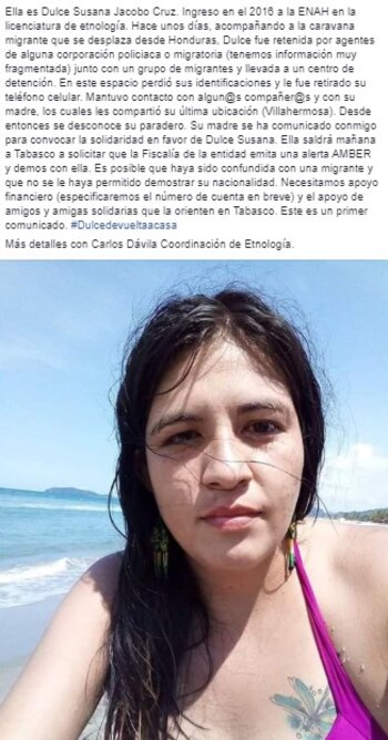 Su imagen fue difundida por