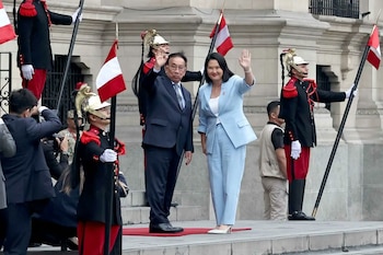 Keiko Fujimori llega a Palacio de Gobierno para reunirse con José María Balcázar. (Foto: ANDINA/Juan Carlos Guzmán)