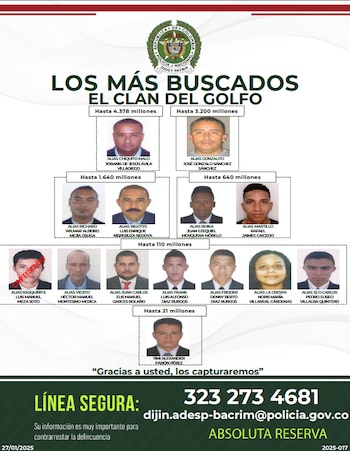Las autoridades instaron a la comunidad para que denuncien cualquier información relacionada con la ubicación de los señalados autores de los ataques criminales contra la fuerza pública - crédito Policía Nacional