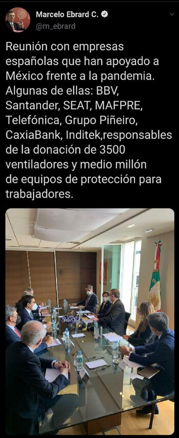 Marcelo Ebrard extendió su agradecimiento