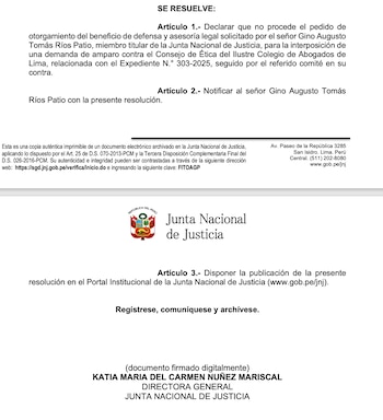 JNJ rechaza pagar al abogado