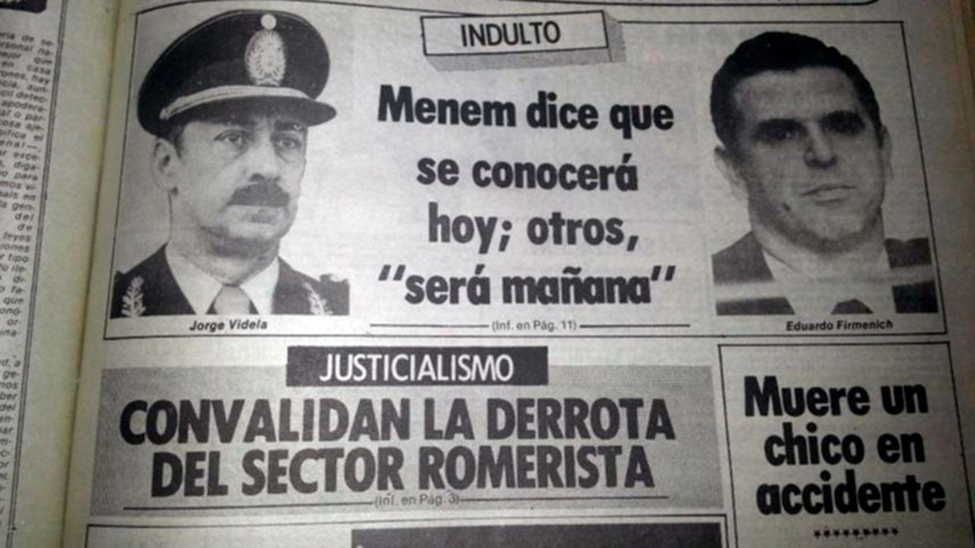 El anuncio de los indultos en el diario