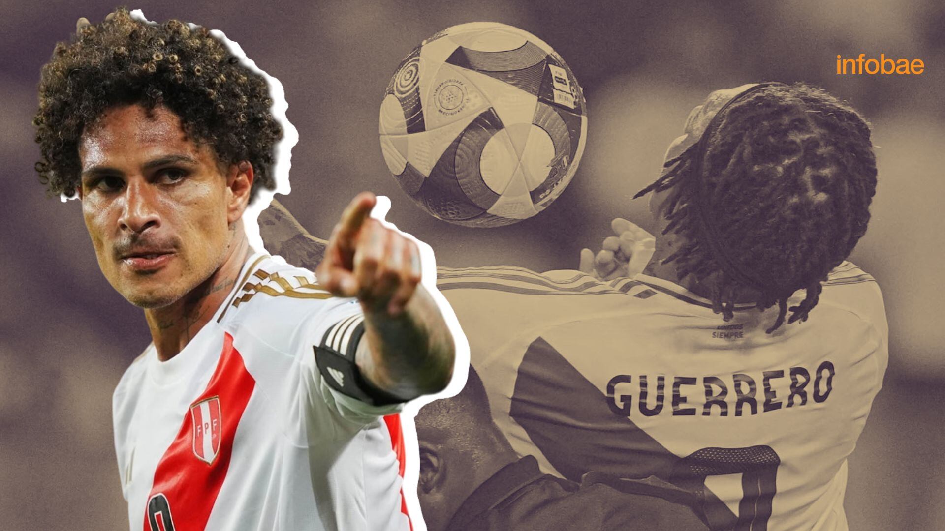 Paolo Guerrero se despide de la selección peruana al finalizar las Eliminatorias 2026. - Crédito: Composición Infobae