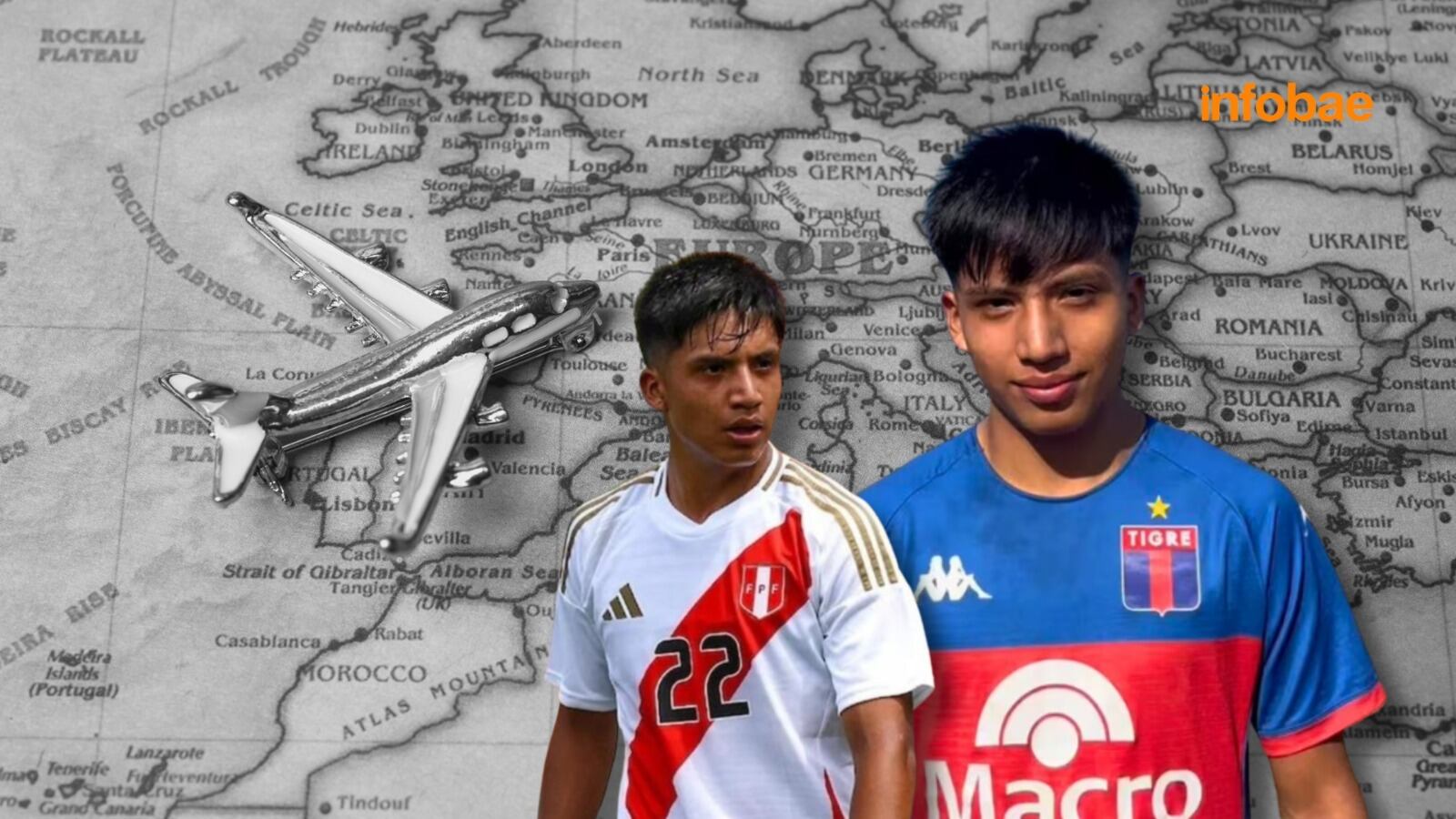 Marco Rivas, prodigio peruano del CA Tigre, aparece en el radar de clubes de Europa. - Crédito: Composición Infobae
