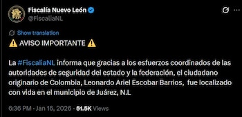 La reaparición del académico colombiano