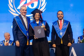La vigésima promoción del ITLA recibió formación en ciencia, tecnología e innovación para áreas clave del desarrollo del país. (Foto cortesía Presidencia de la República Dominicana)
