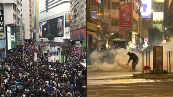 Más de un millón de manifestantes prodemocracia, según los organizadores, convergieron el miércoles en las calles de Hong Kong para celebrar el cambio de año y dar un nuevo impulso al movimiento con esta protesta marcada por choques con la policía.
