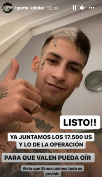 L-Gante logró recaudar el dinero necesario para Valentín Lemos