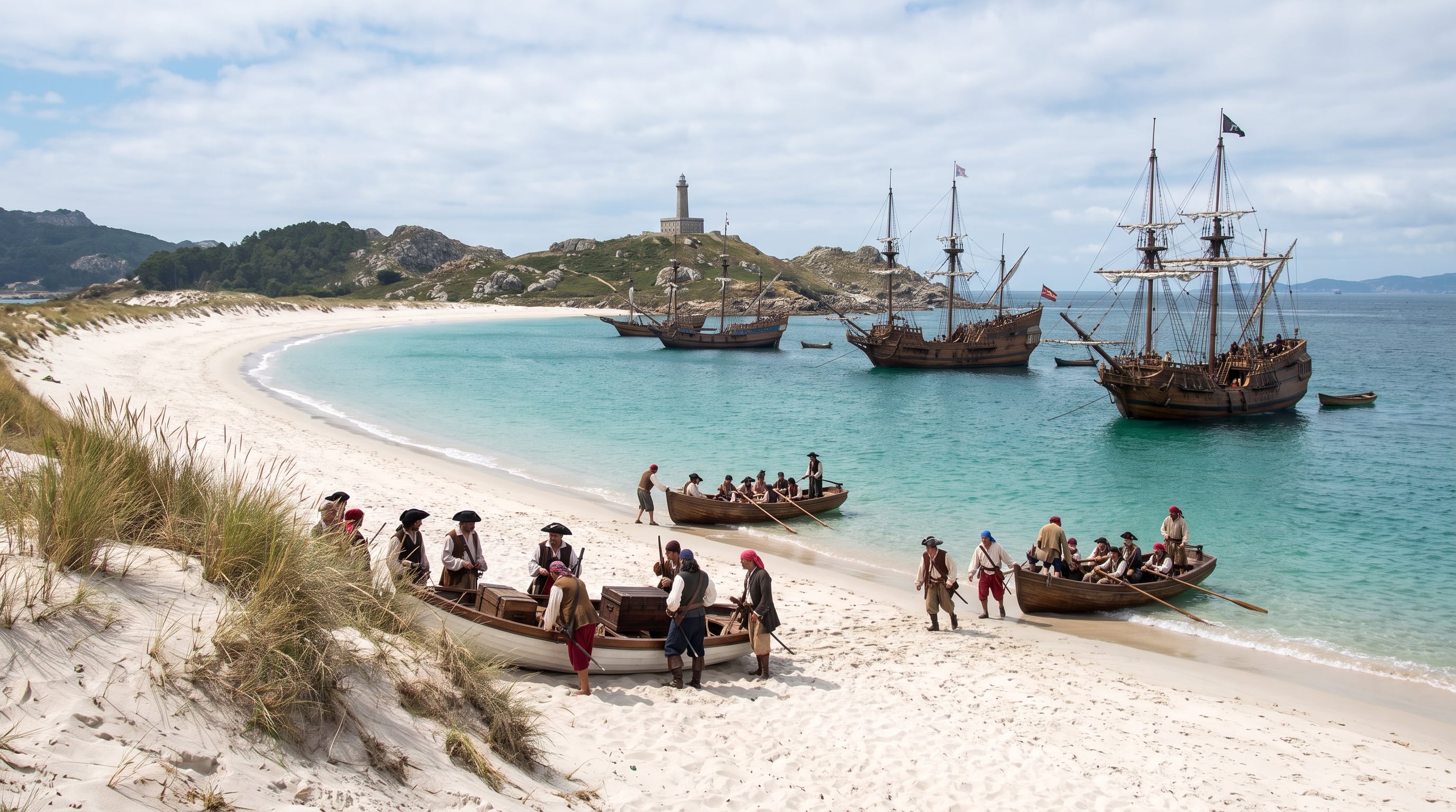En la playa de Rodas hubo monasterios y los corsarios llegaban a la isla, entre ellos Drake. (Imagen Ilustrativa Infobae)