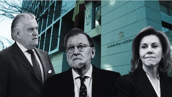 Luis Bárcenas, Mariano Rajoy y María Dolores de Cospedal (Montaje Infobae España)