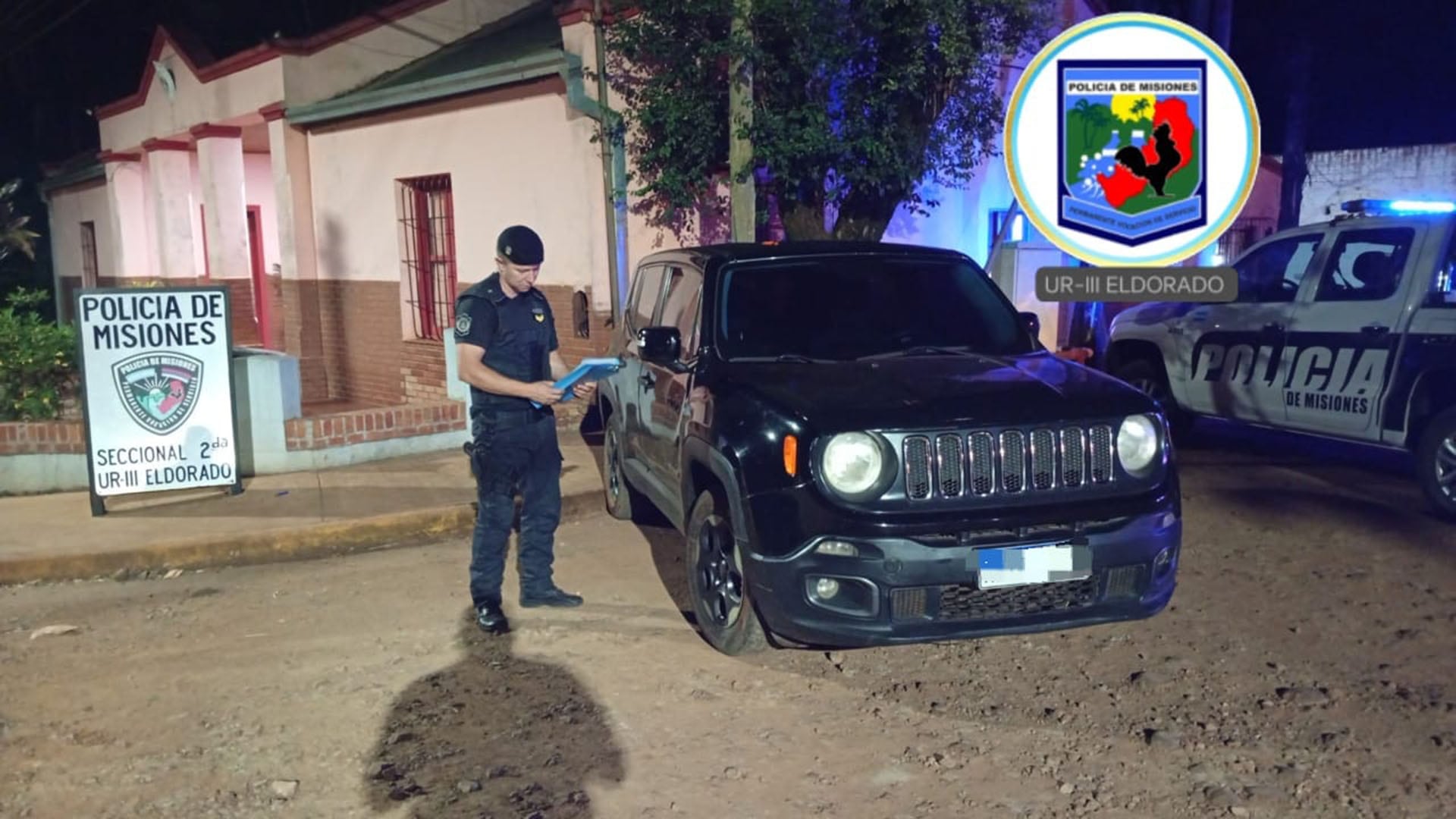 La camioneta interceptada por la Policía de Misiones