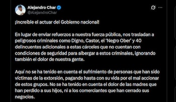 El alcalde de Barranquilla rechaza