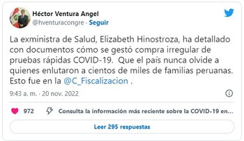 Héctor Ventura sobre caso de