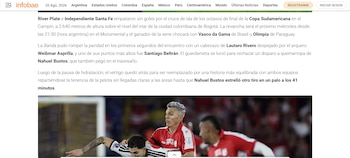 El encuentro entre Santa Fe y River Plate reeditó uno de los duelos más interesantes del fútbol sudamericano, ya que estos dos equipos jugaron la final de la Recopa Sudamericana 2016 y en Copa Libertadores-crédito Infobae