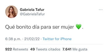 Gabriela Tafur fue otra de