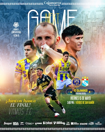 Anuncio del FC Cajamarca vs Sporting Cristal por Torneo Apertura 2026. - créditos: FC Cajamarca