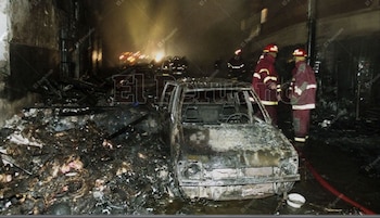 The Mesa Redonda fire