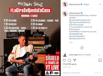 El anuncio de Alejandro Sanz