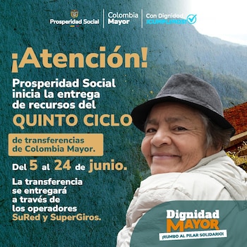 SuperGiros y SuRed seguirán a cargo de la entrega del subsidio de Colombia Mayor en más de 31.000 puntos de atención en zonas urbanas y rurales - crédito Prosperidad Social