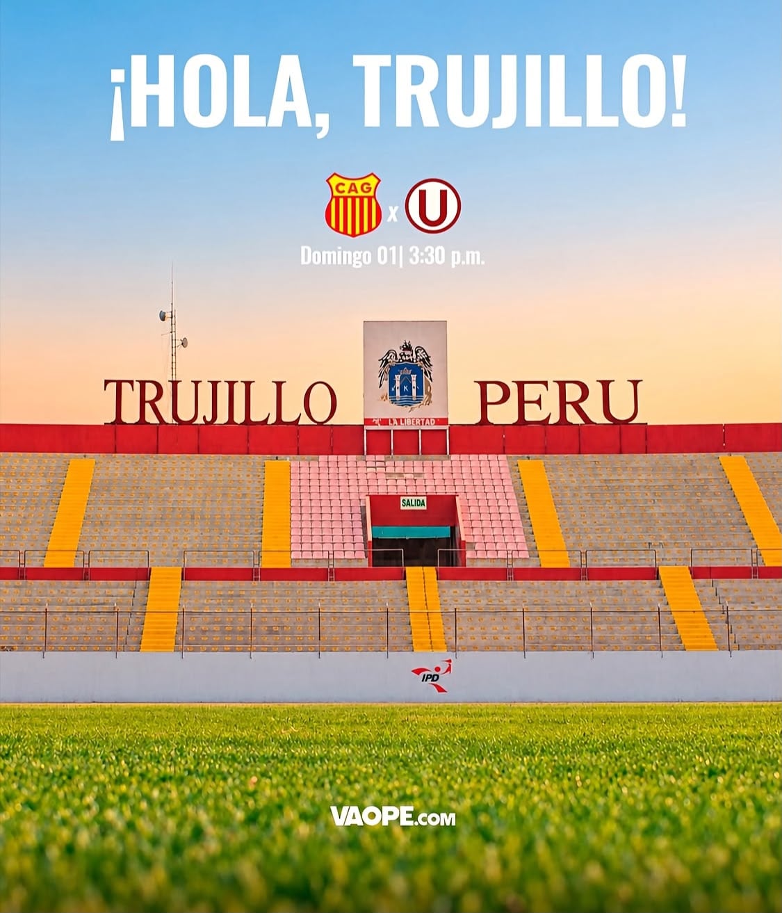 Universitario visitará a Atlético Grau en el estadio Mansiche de Trujillo.