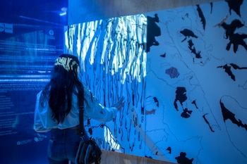 Una de las obras interactivas