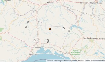 Temblor reportado en Oaxaca.
(SSN)